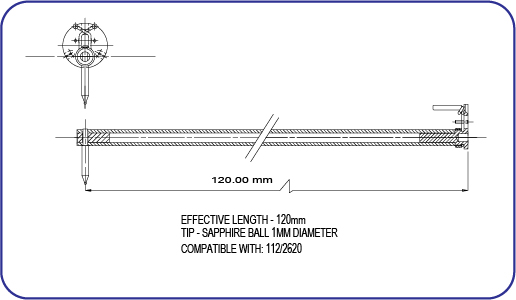 Taylor Hobson Sapphire Ball Stylus 112/2620 PGI