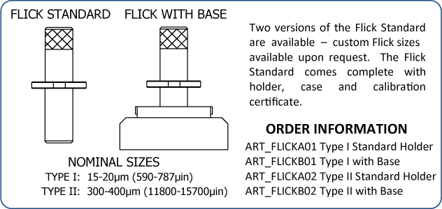 Flick Standard Drawing/Ordering Info