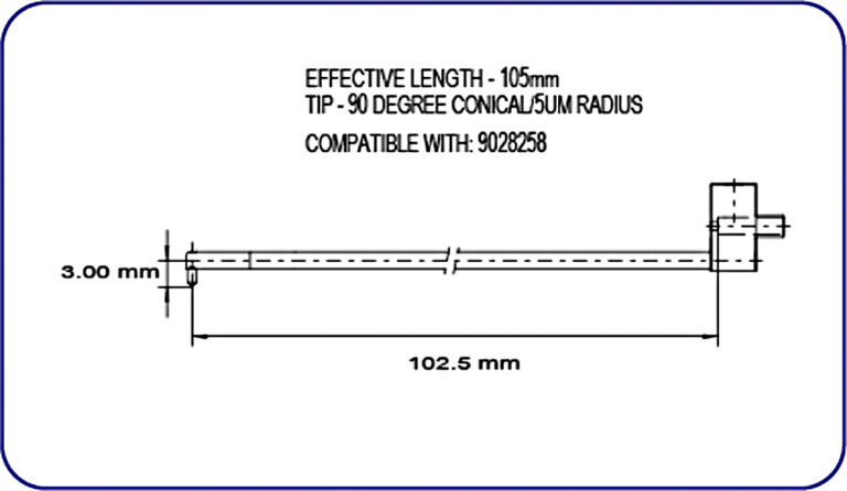 Mahr Right Angle Stylus 6851840 903 1852 9032265 9033918 Surface Roughness Diamond Stylus - EMI Gage Replacements