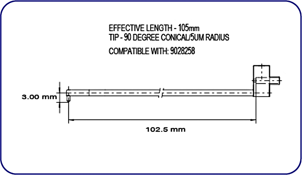 Mahr Right Angle Stylus 6851840 903 1852 9032265 9033918 Surface Roughness Diamond Stylus - EMI Gage Replacements