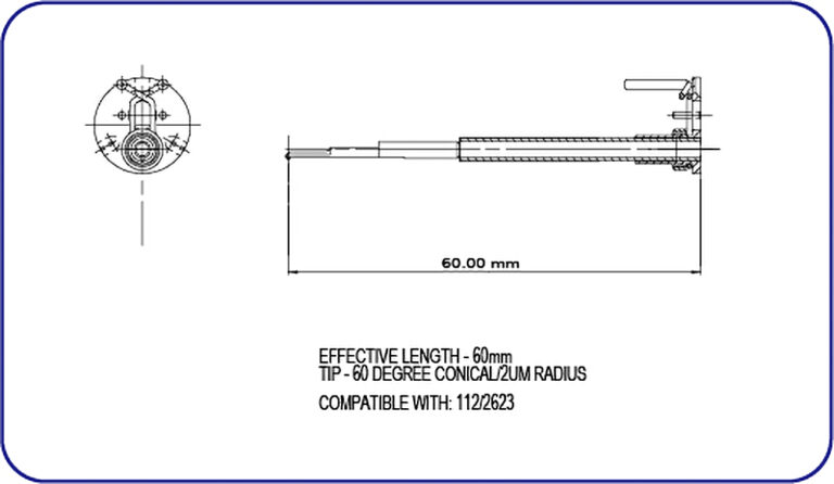 Taylor Hobson surface roughness stylus, compatible with 112_2623, EMI Gage Replacement Stylus