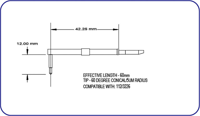 Taylor Hobson surface roughness stylus, compatible with 112_3226, EMI Gage Replacement Stylus