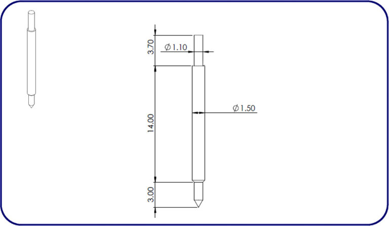Diamond insert for Mahr Stylus 9045582 Surface Roughness Diamond Stylus - EMI Gage