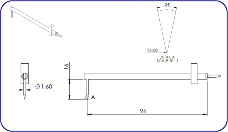 Zeiss/TSK DM48775 EMI Gage Carbide Probe Replacement for Contour Measurement