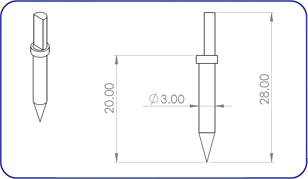 Mitutoyo, Contour Stylus, 12AAA568, SPH76, EMI Gage Replacement Stylus, 1MCC-A568
