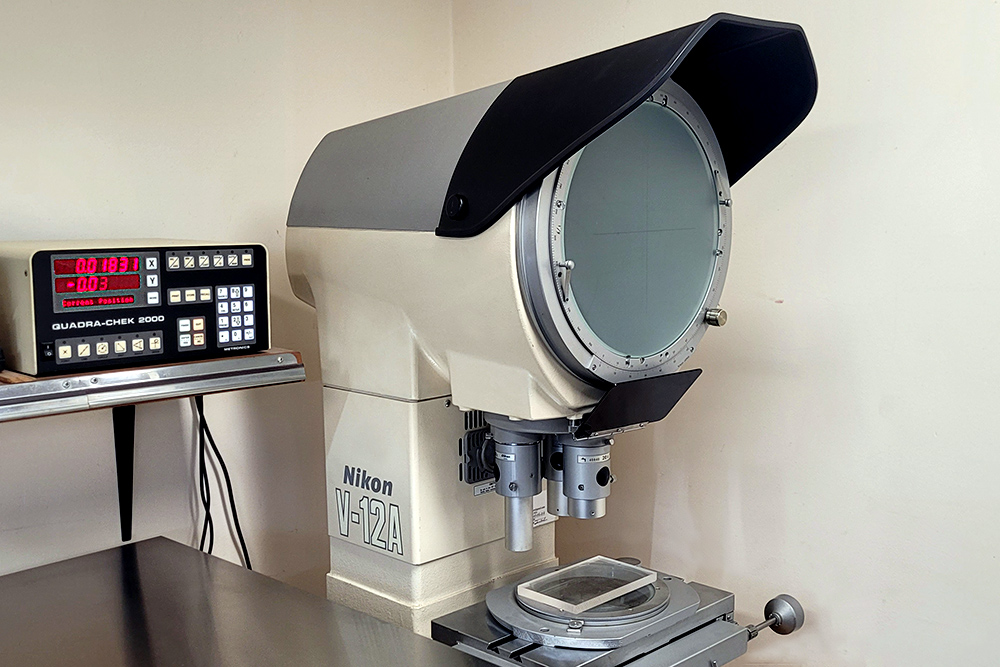 nikon v12-a optical comparator, nikon optical projector